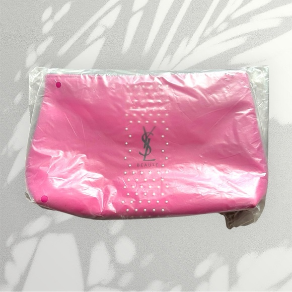 NEW YSL Fuchsia Studded Cosmetic Bag - Yves Saint Laurent - Luxury - Picture 8 of 8